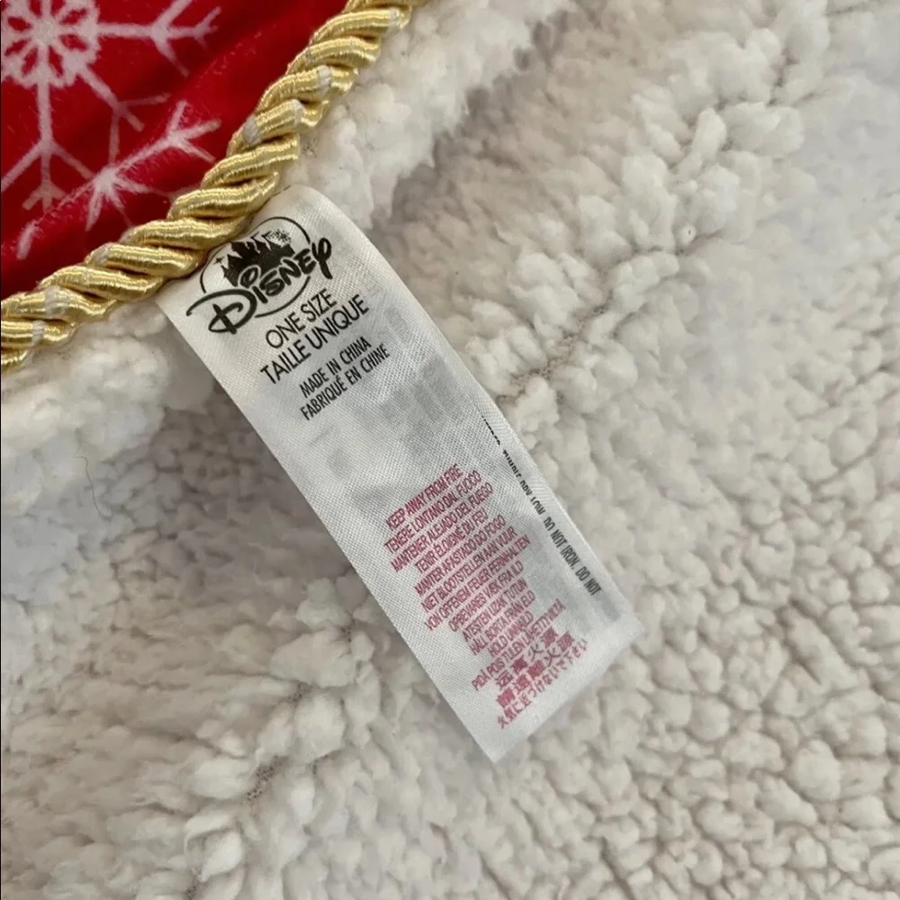 Disney Mickey and Minnie Snowflake Christmas Sherpa Throw Blanket 60x50